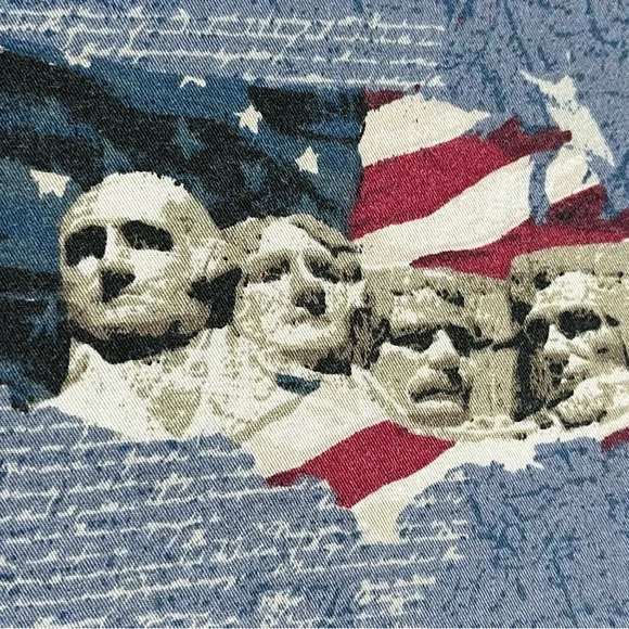Cotton Traders Sport Patriotic Button Up Shirt Mt. Rushmore & Capitol Size XL - Picture 2 of 15